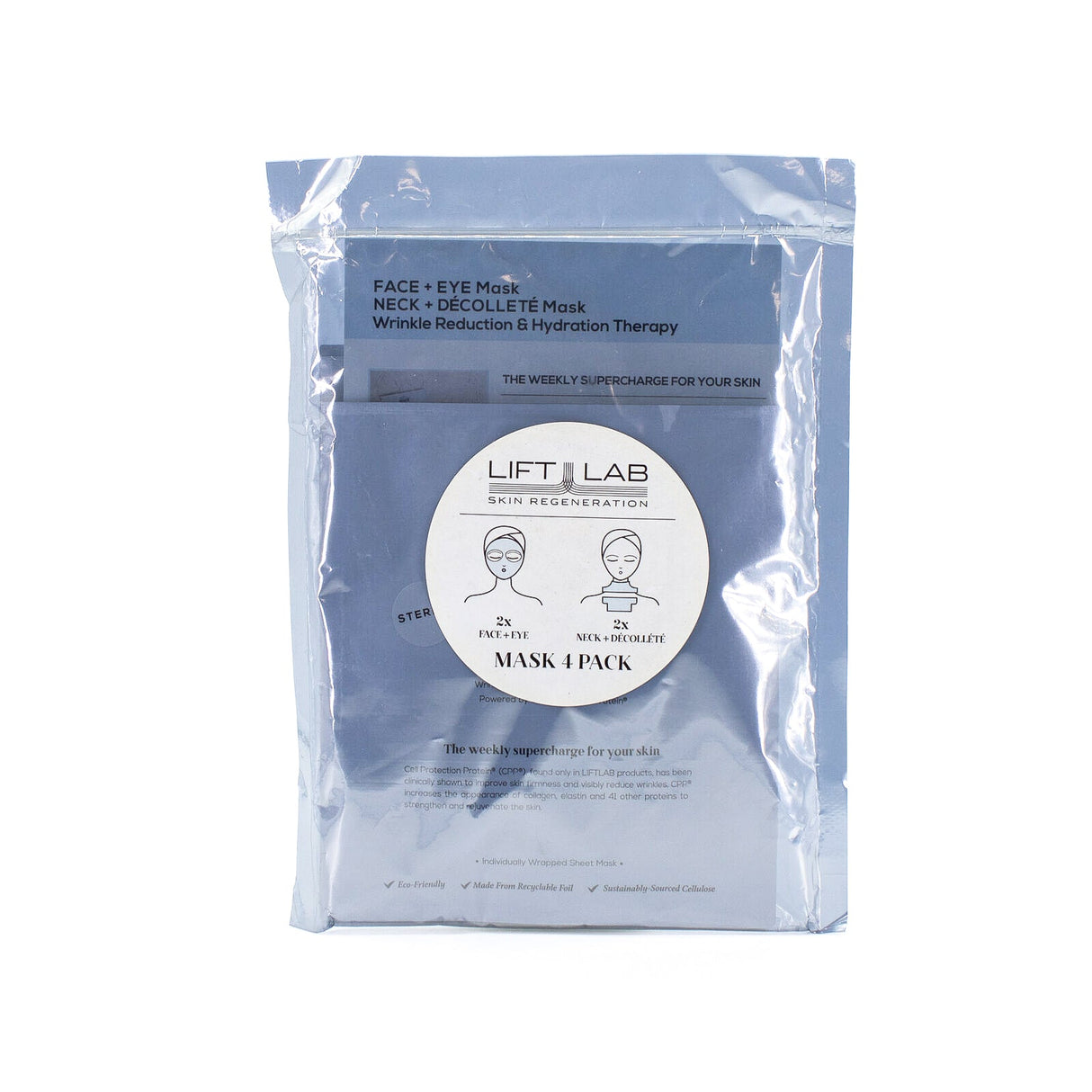 LIFTLAB Wrinkle Reduction & Hydration Therapy Mask Set 4 Pieces