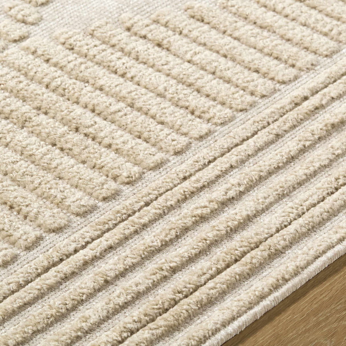 Annika Light Brown 3D Washable Area Rug