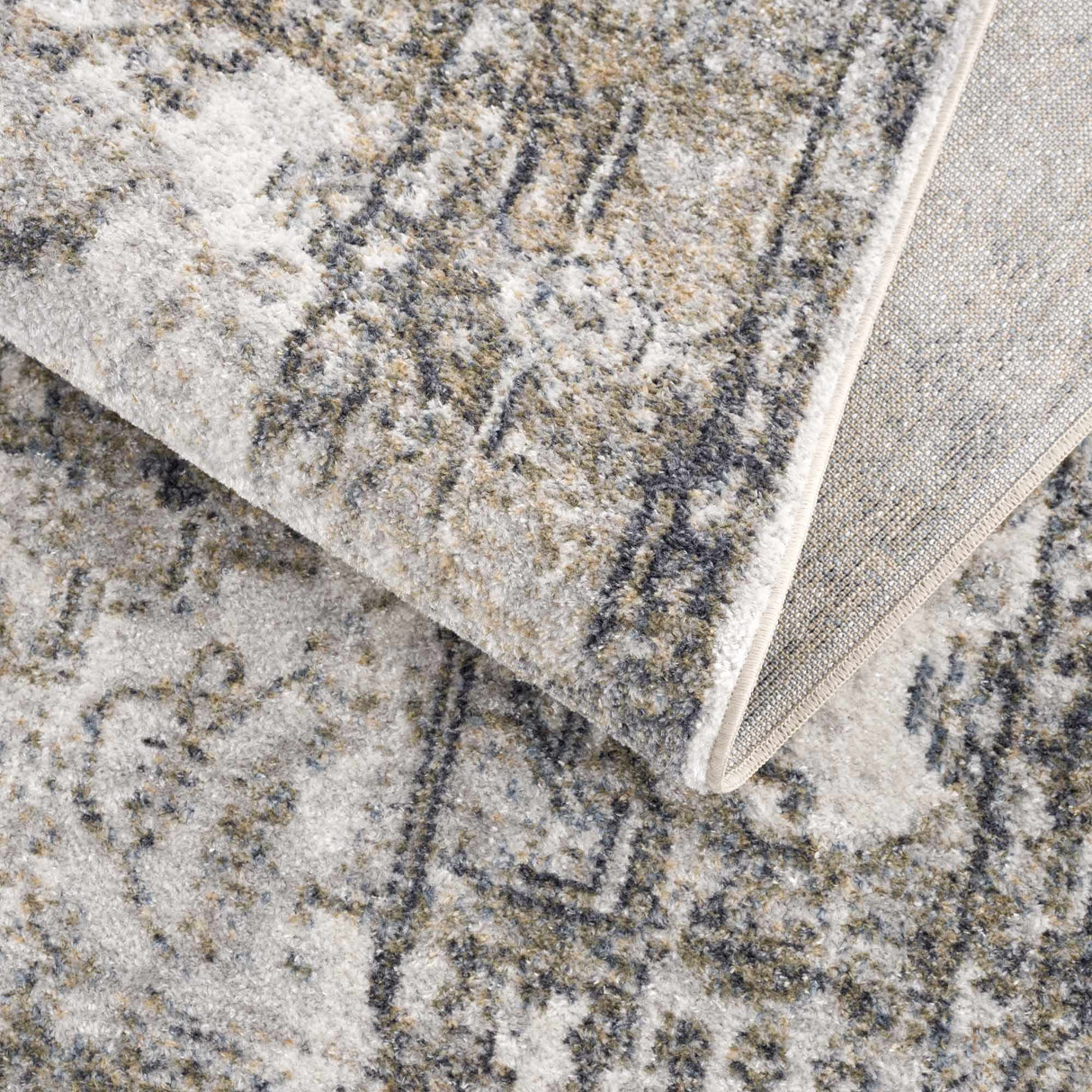Hera Olive Boutique Washable Rug