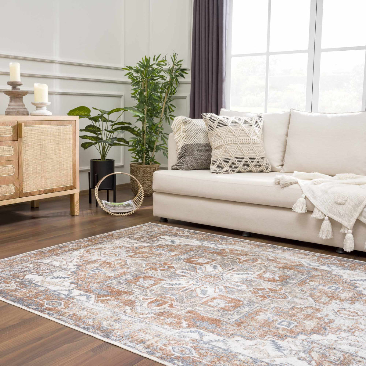 Boutique Rugs Rust Hera Washable Area Rug - view 6