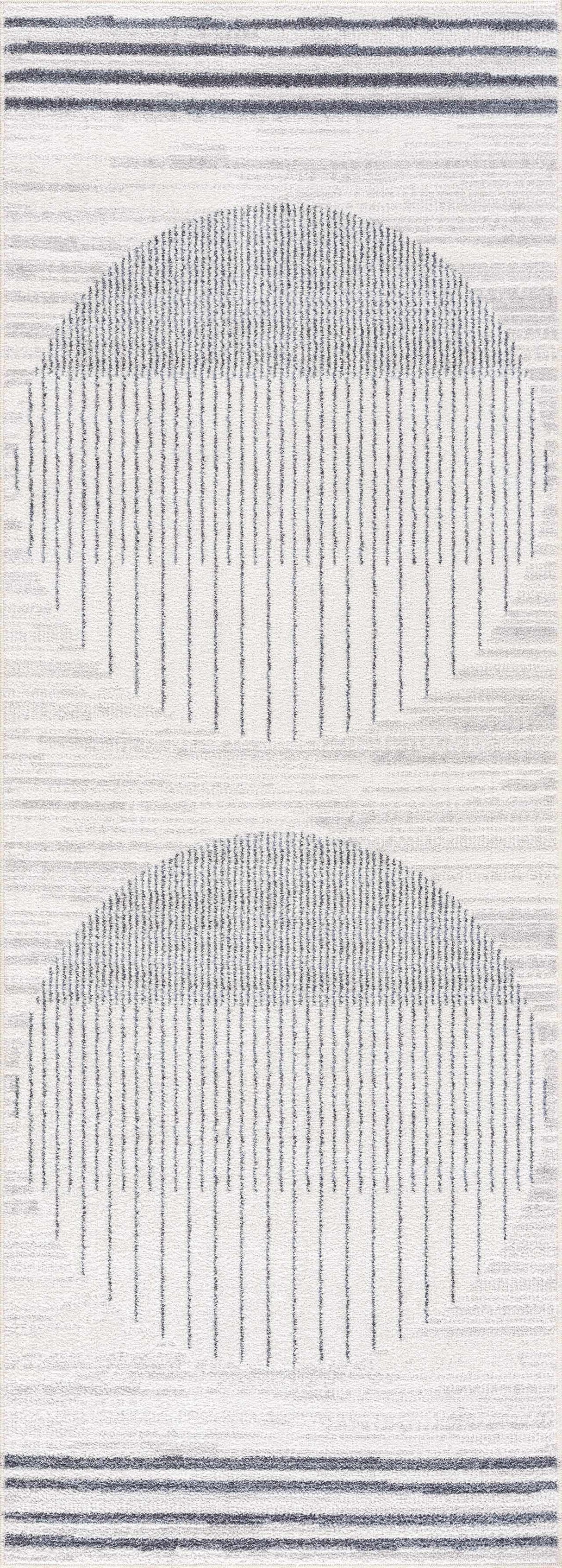 Thad Medium Gray Washable Area Rug