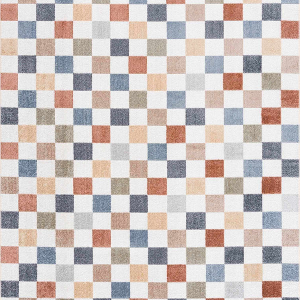 Alie Colorful Checkered Washable Rug