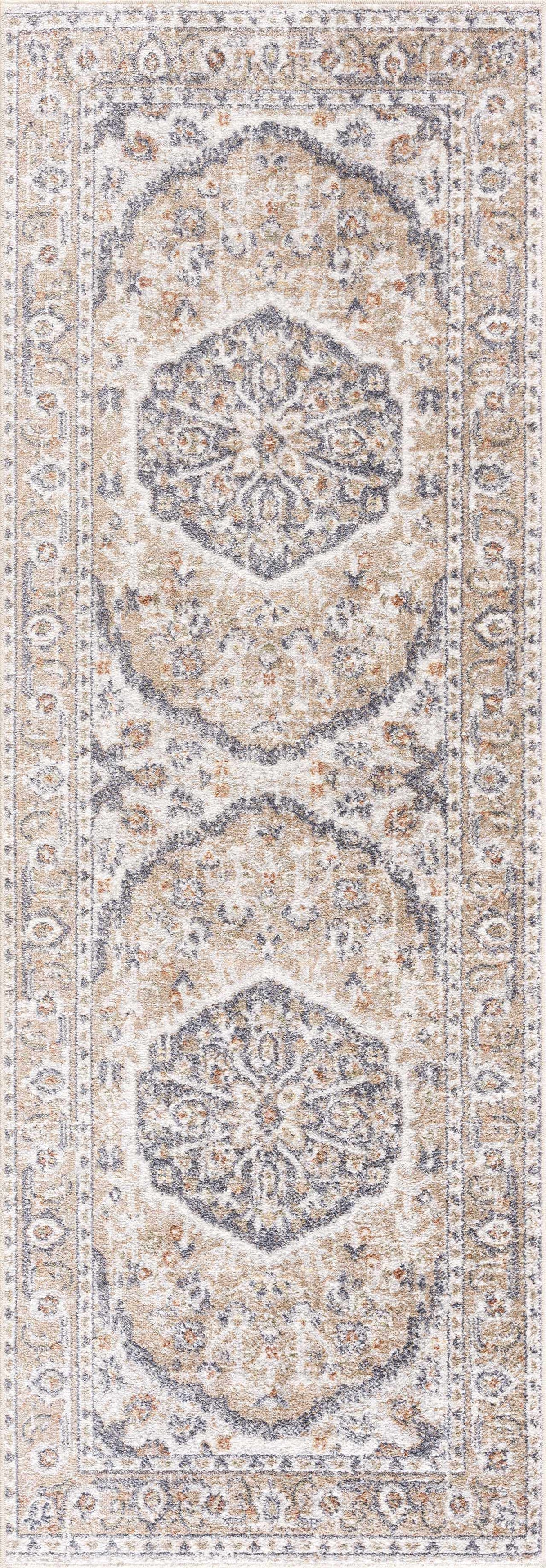 Hiti Beige Flat Pile Washable Rug