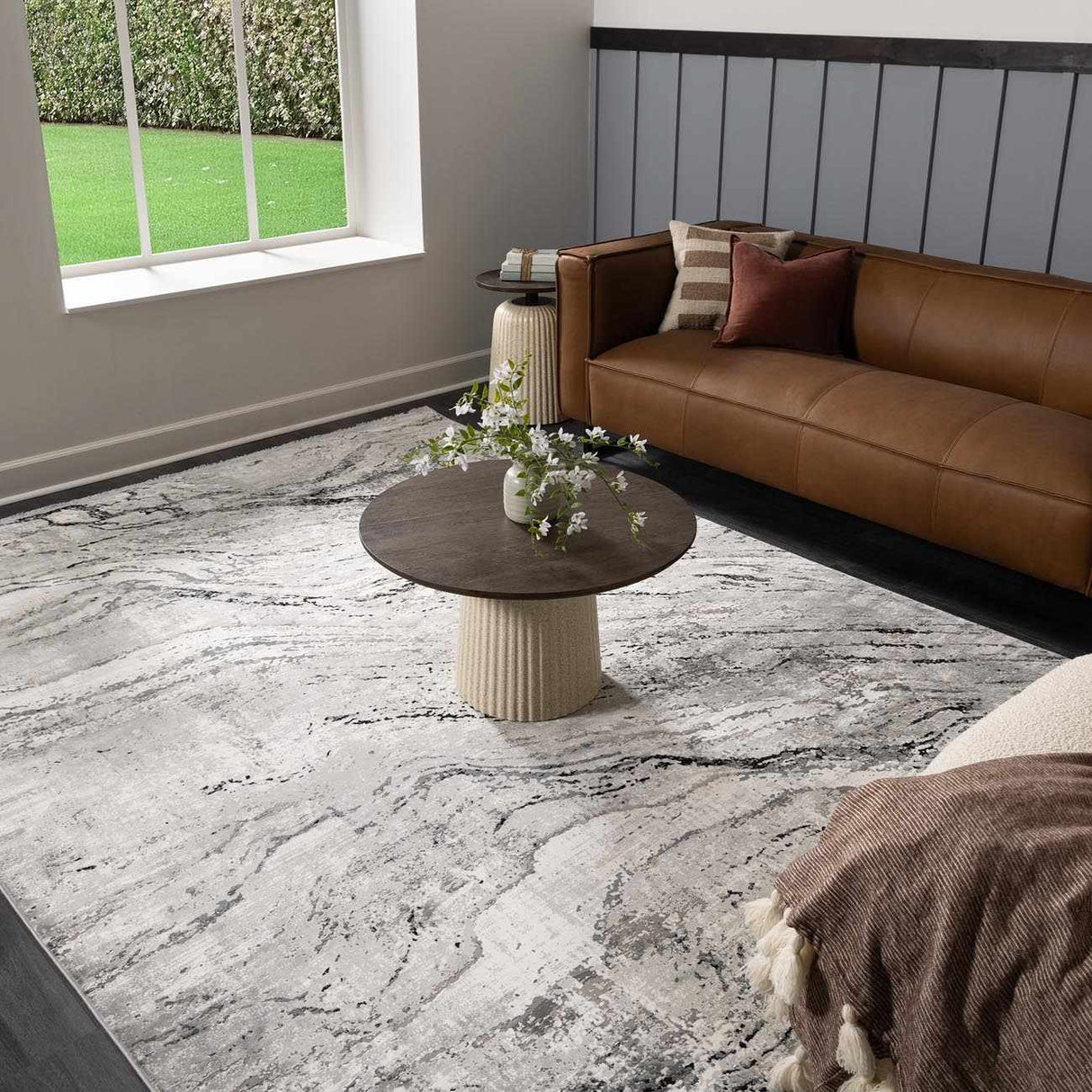 Littleport Luxury Fringed Faux Silk Rug - Clearance