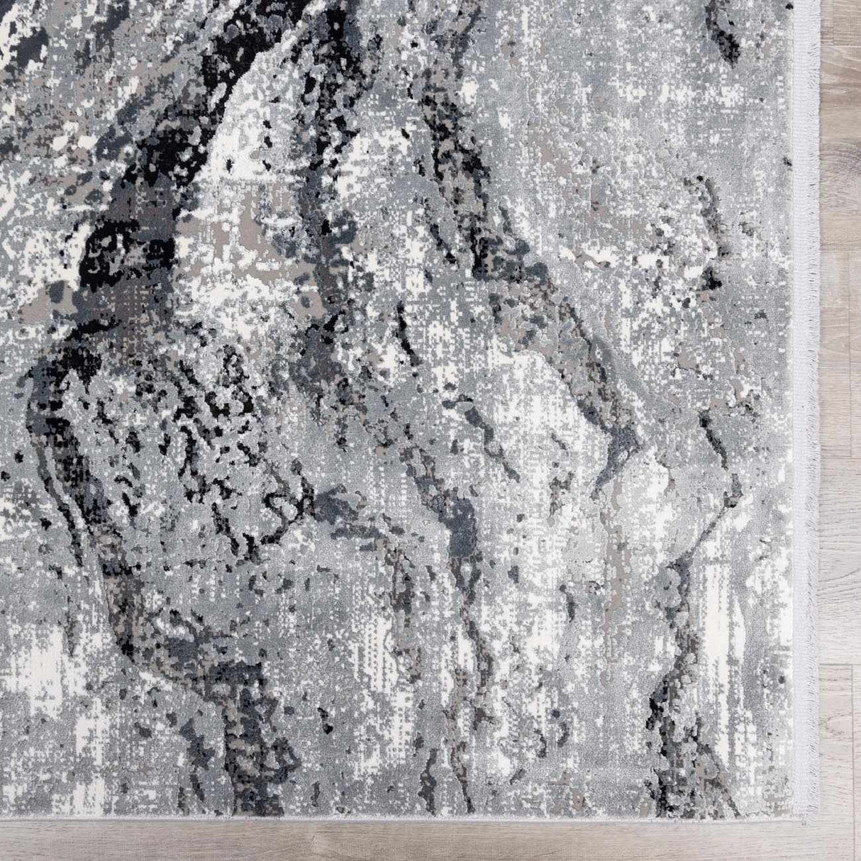 Littleport Luxury Fringed Faux Silk Rug - Clearance