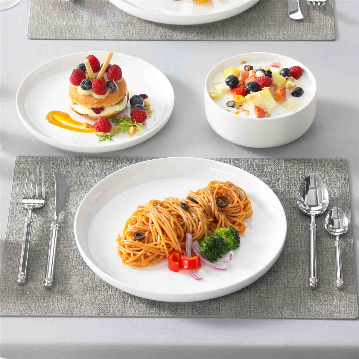 Luna Marble Pink 12 Piece Dinnerware Set