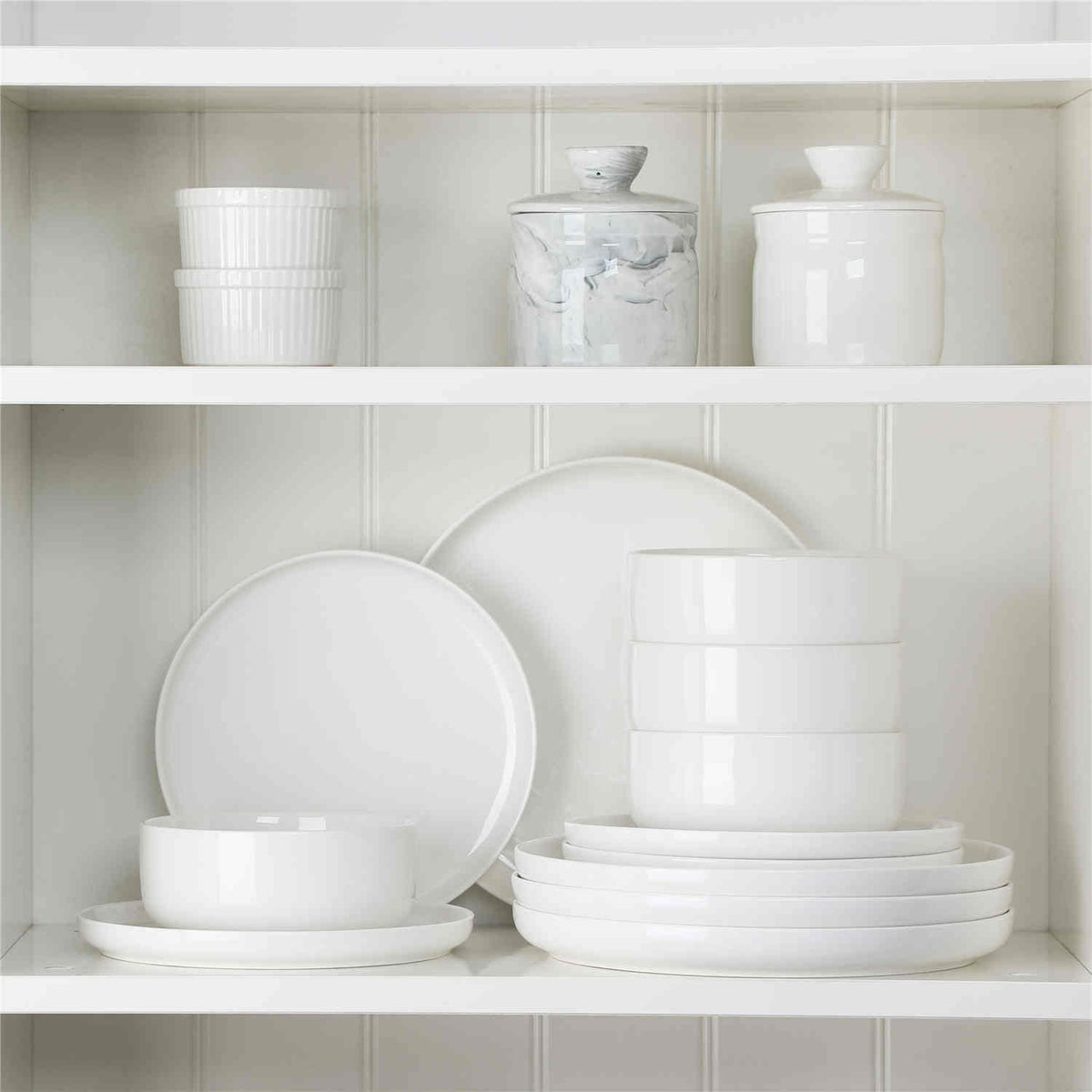 Luna Marble Blue 12 Piece Dinnerware Set