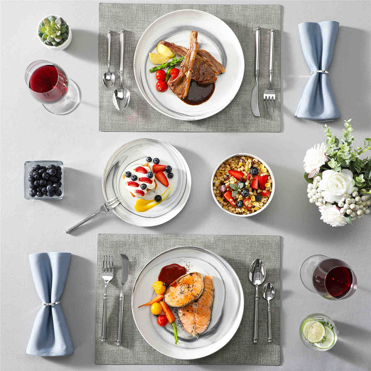 Luna 18 Piece Dinnerware Set