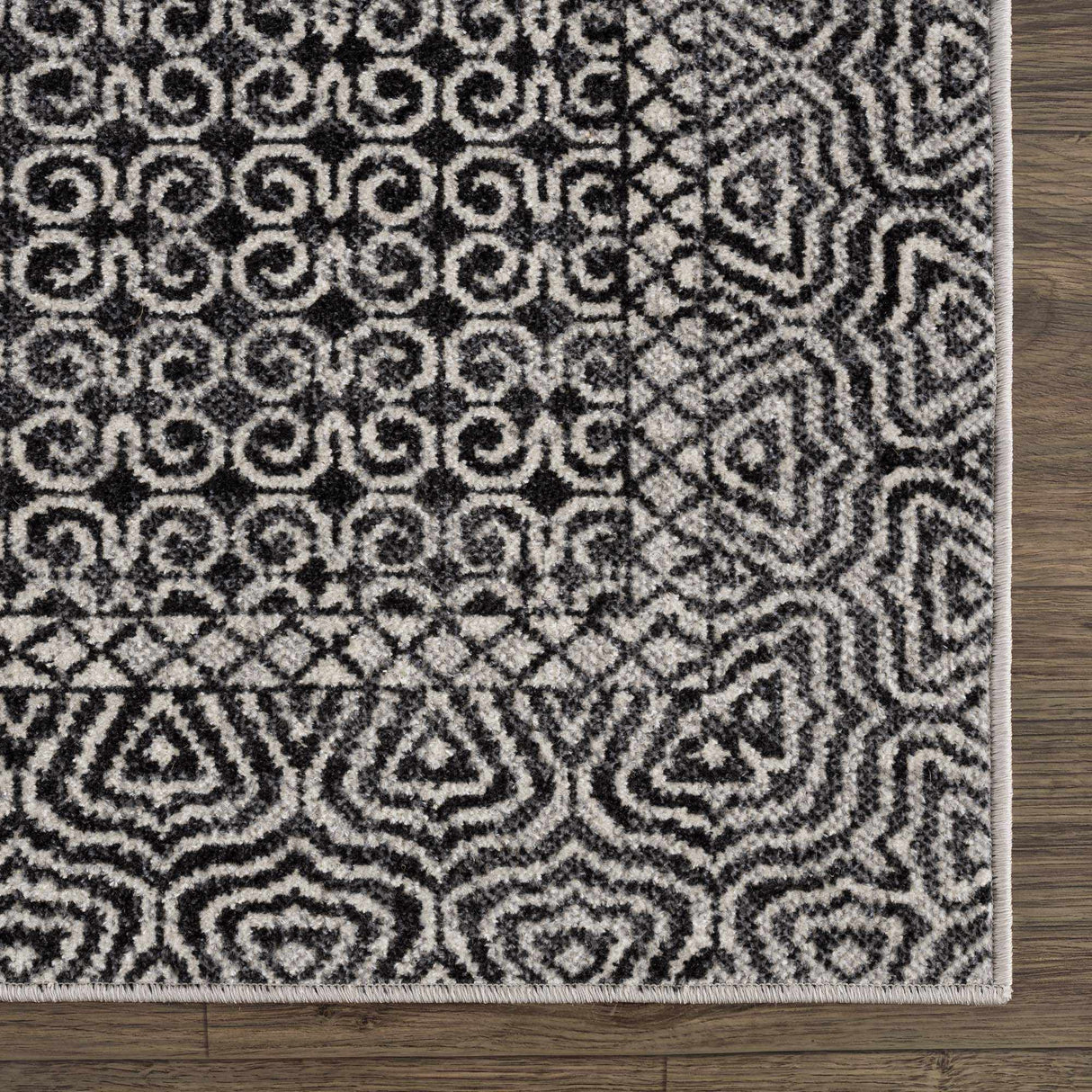 Coledale Black & White Washable Rug - Clearance