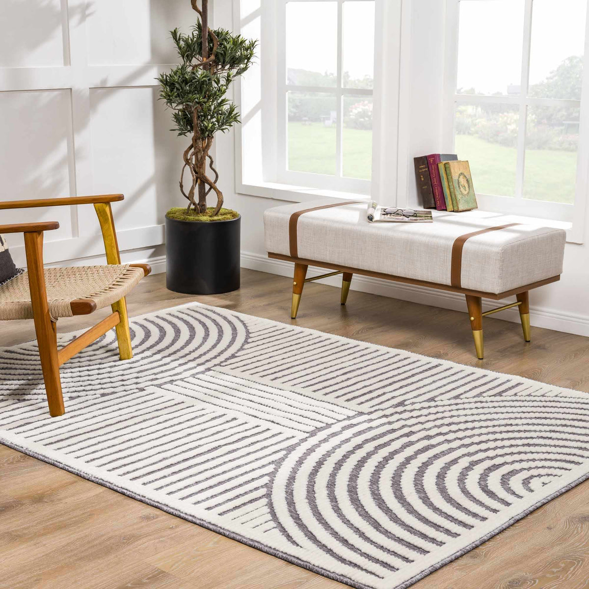 Boutique Rugs Deron Gray Rainbow Washable Rug - view 5