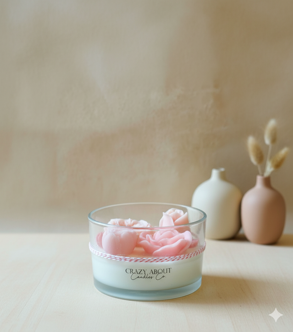 Large Rose-in-a-Jar Soy Candle | 16 oz