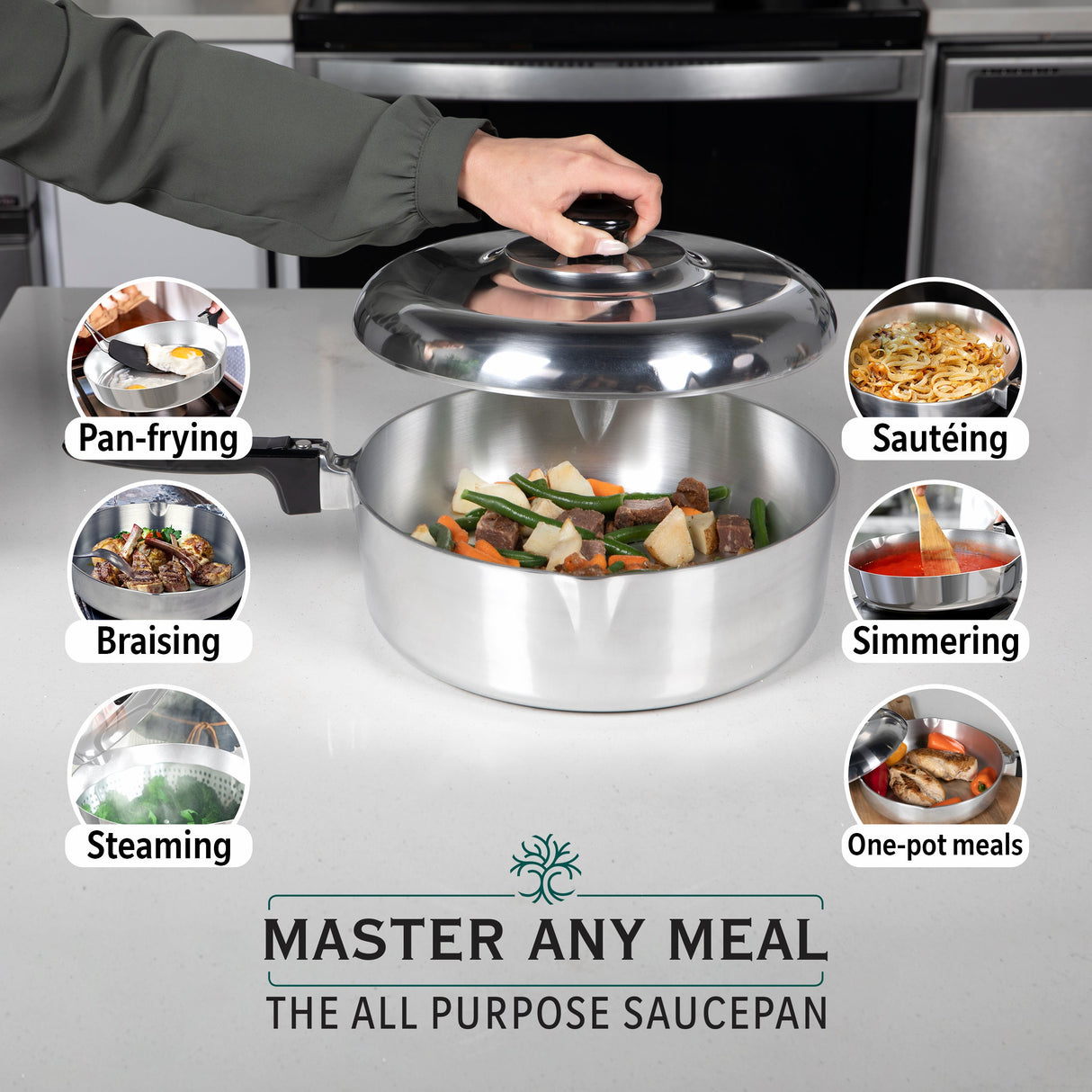 MAGNAWARE 12 Inch Sauté Pan with Lid - view 10