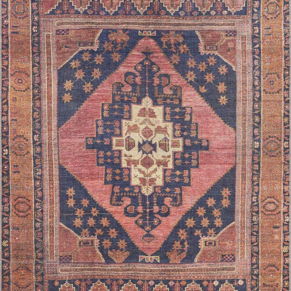 Malamote Vintage Flat Pile Washable Rug