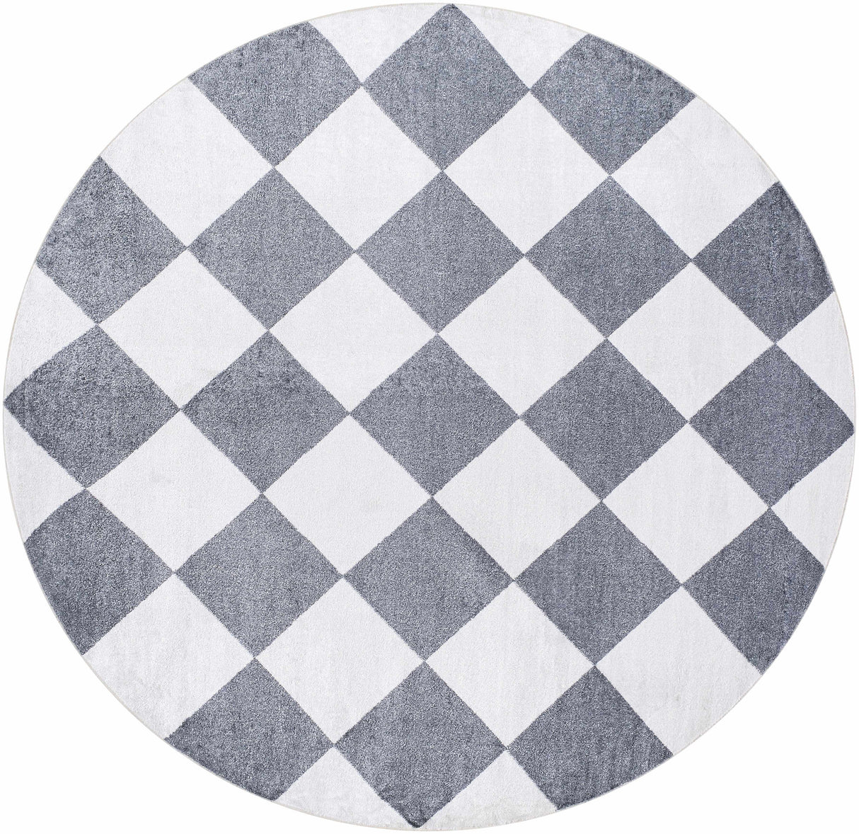 Ulric Navy Blue Diamond Washable Area Rug