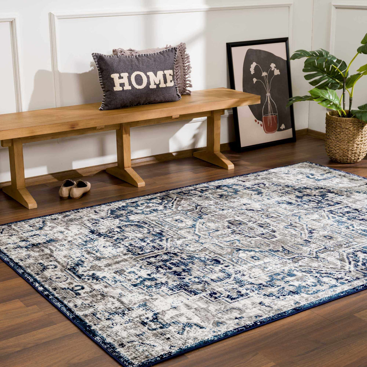 Buenaventura Navy Area Rug - Clearance
