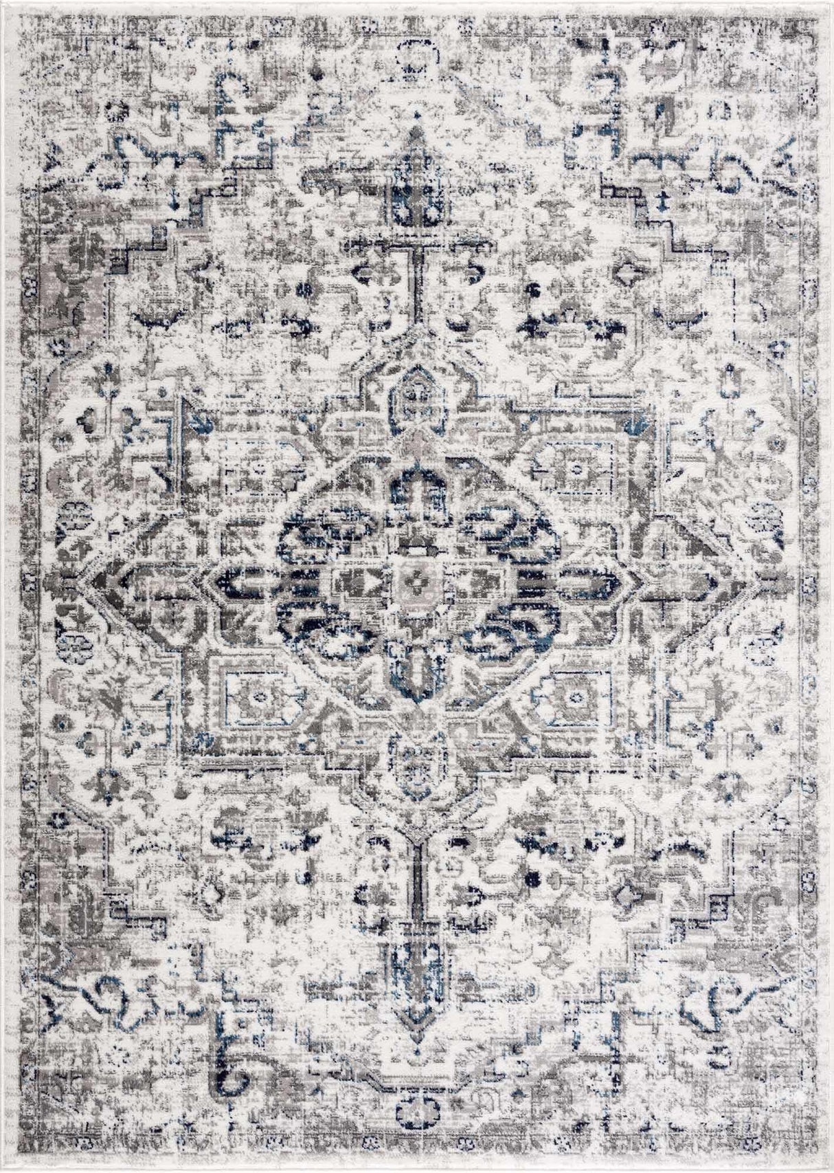Buenaventura Cream & Navy Area Rug - Clearance