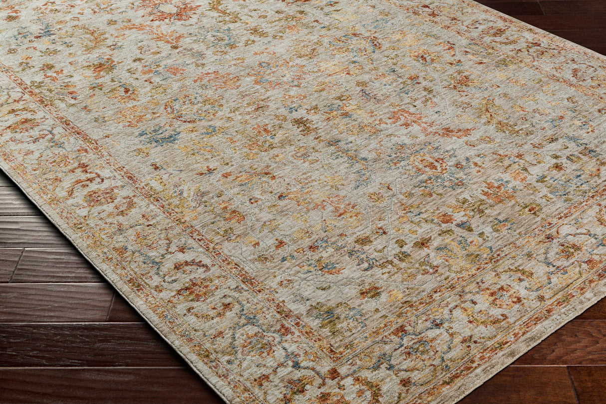 Asabi Tan Textured Rug with Fringes