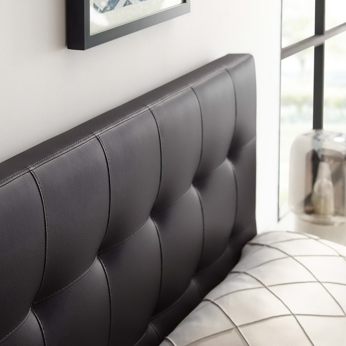 Lily Upholstered Vinyl King Headboard by Modway