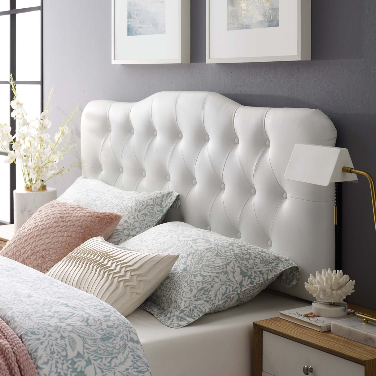 Annabel Upholstered Vinyl Full Headboard by Modway