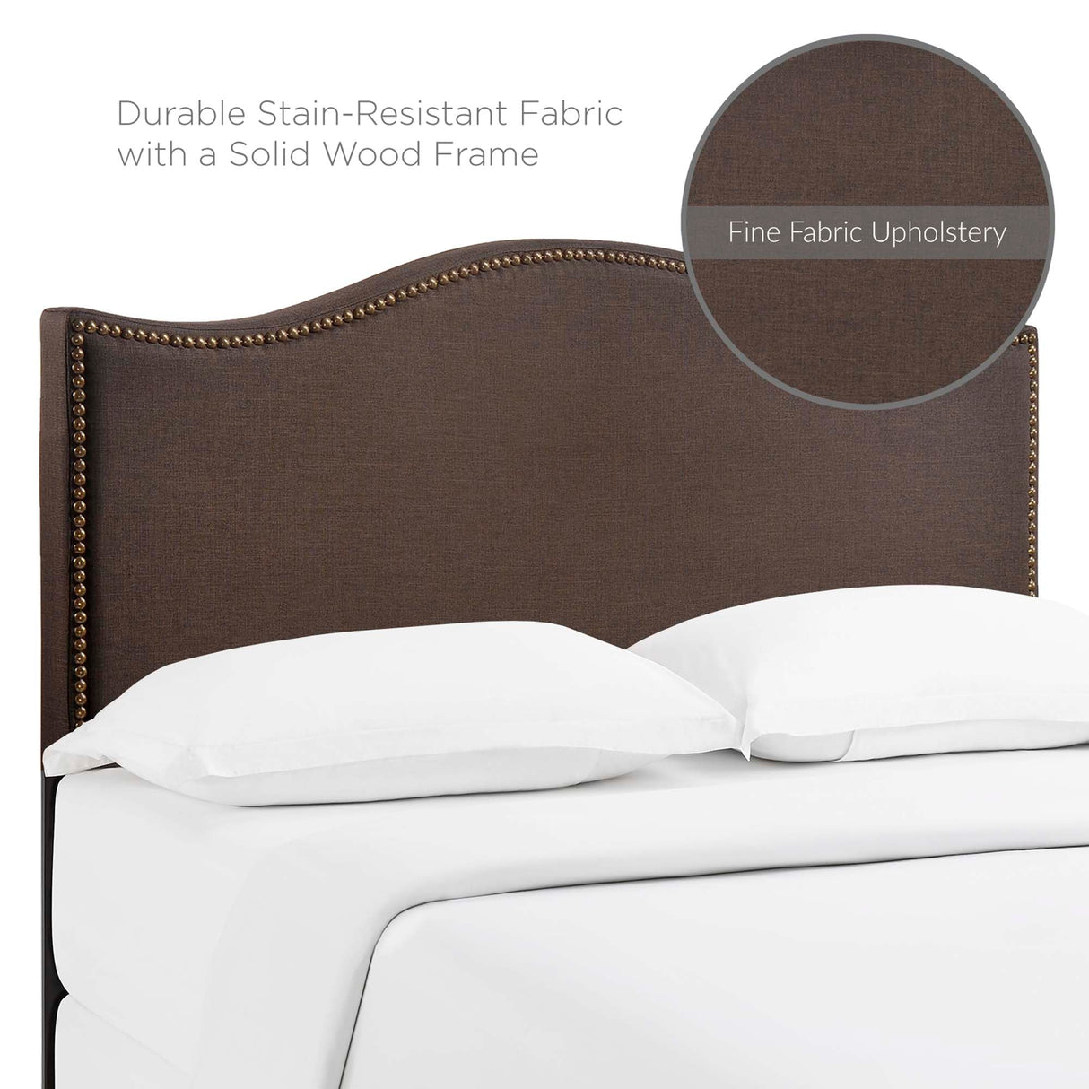Curl Nailhead Upholstered Queen Headboard by Modway