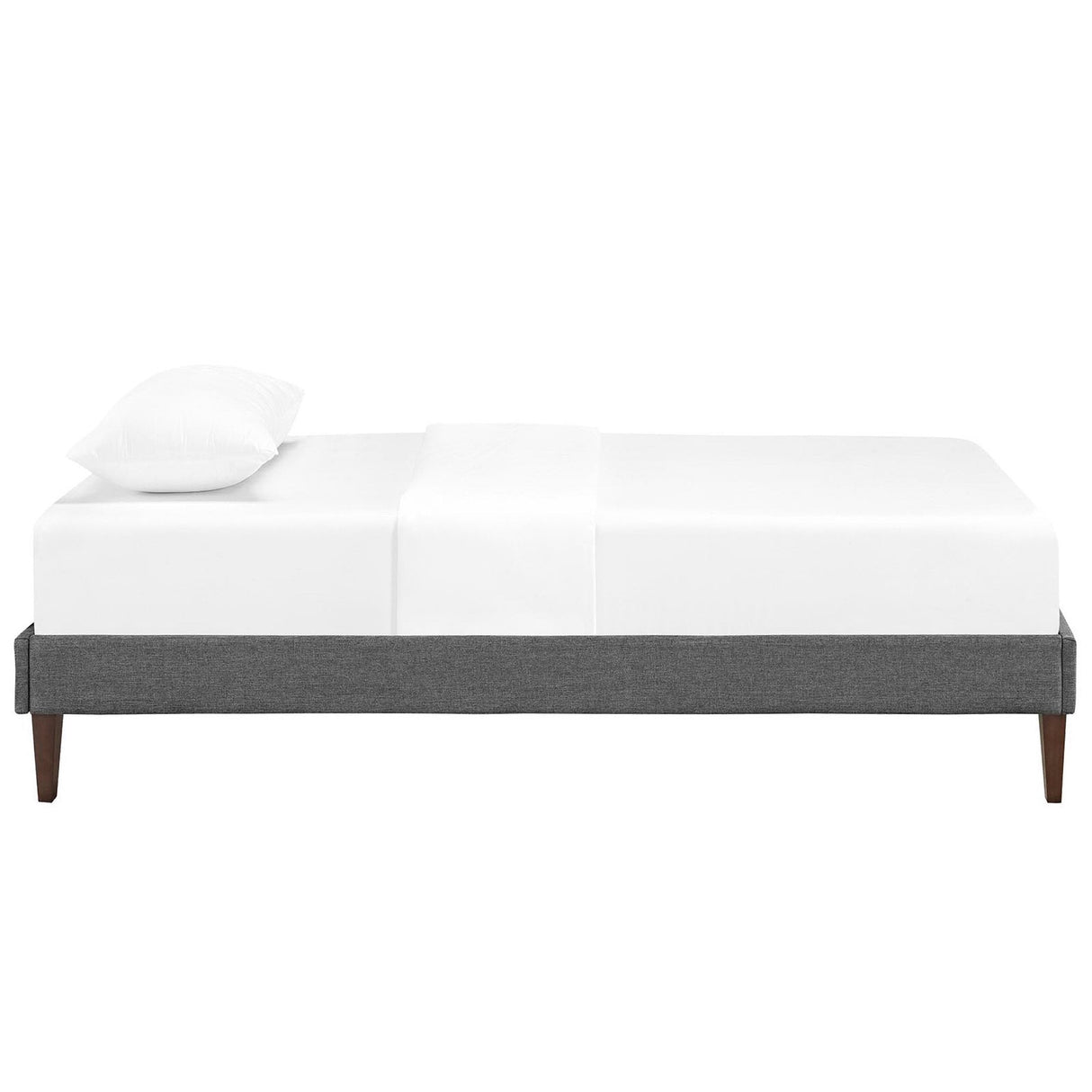 Sharon Fabric Twin Bed Frame with Squared Tapered Legs by Modway