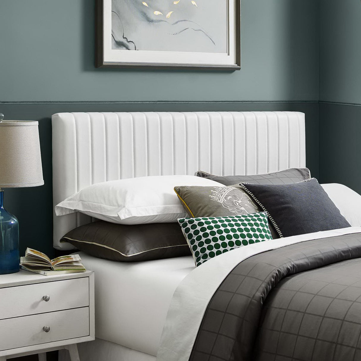 Keira Faux Leather King/California King Headboard by Modway