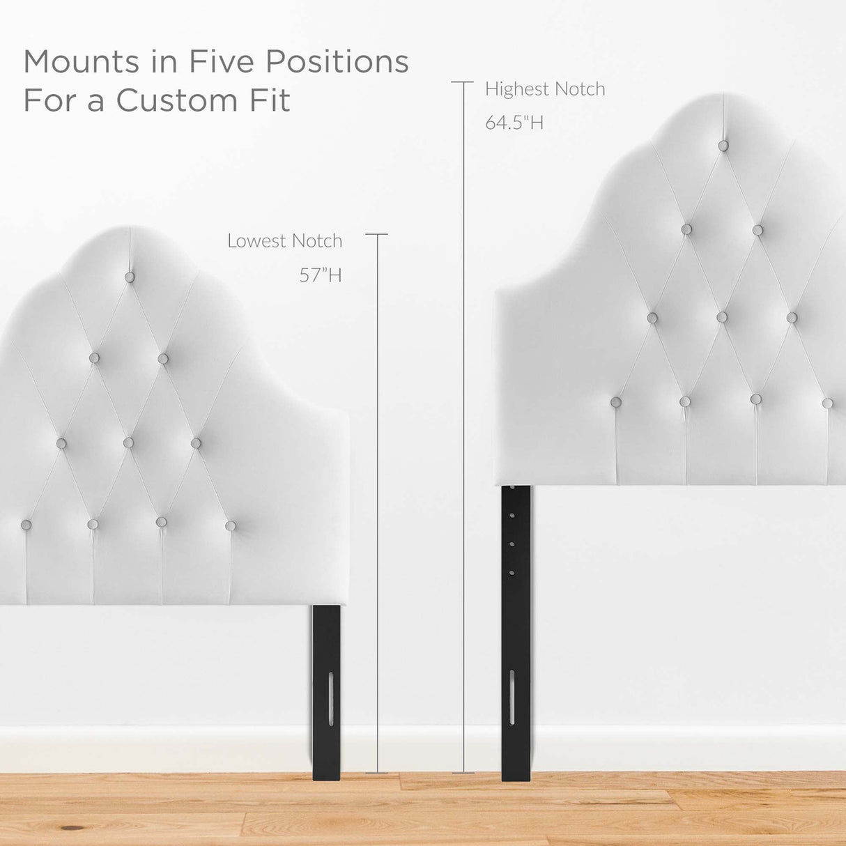 Sovereign Diamond Tufted Performance Velvet Twin Headboard by Modway