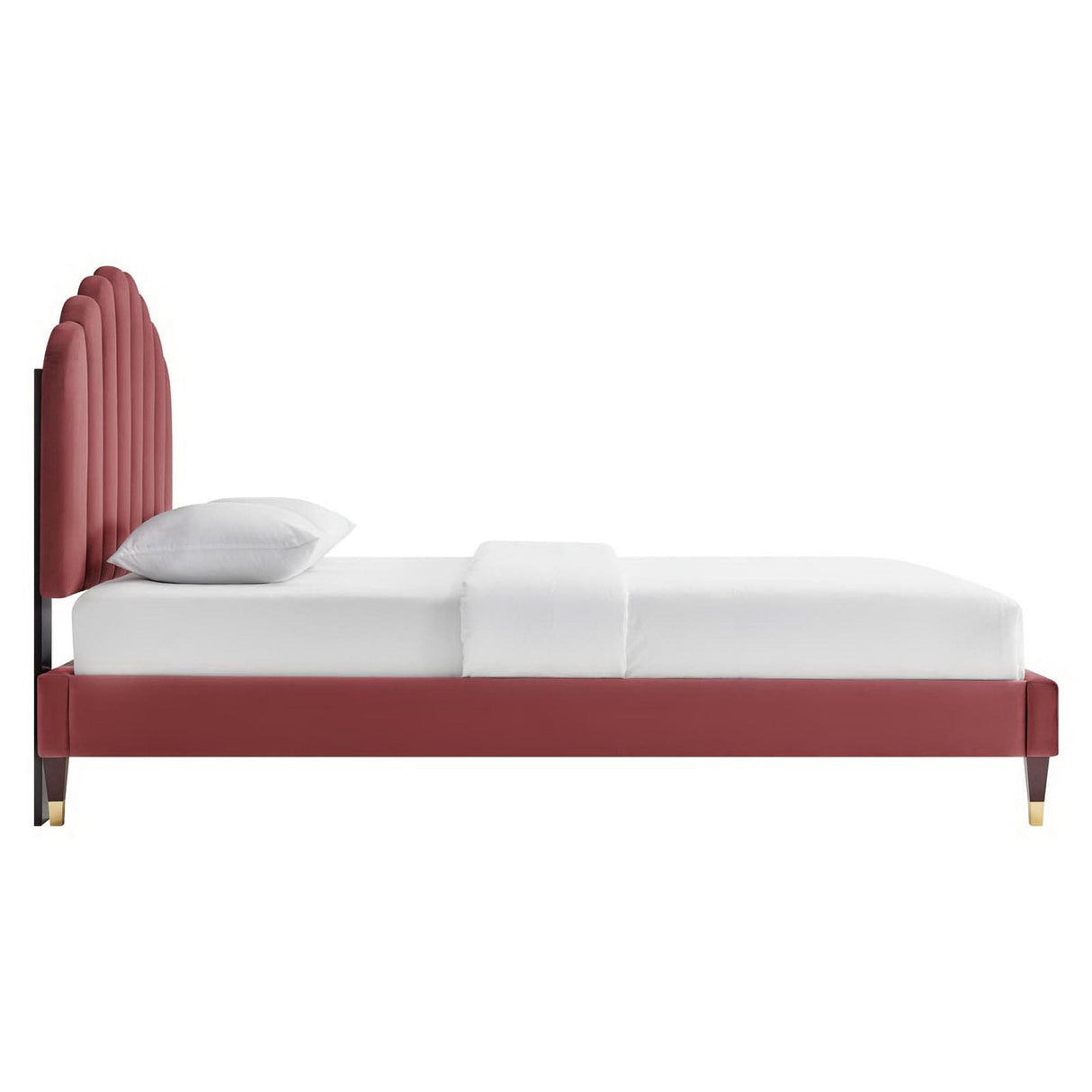 Daisy Performance Velvet Queen Platform Bed by Modway