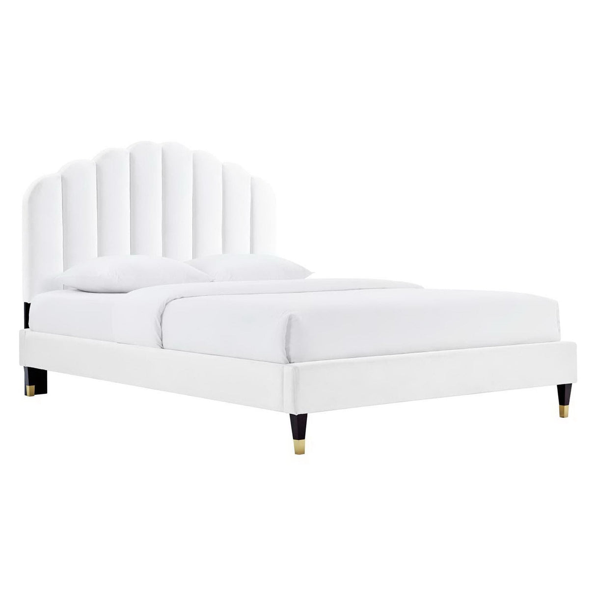 Daisy Performance Velvet Queen Platform Bed by Modway