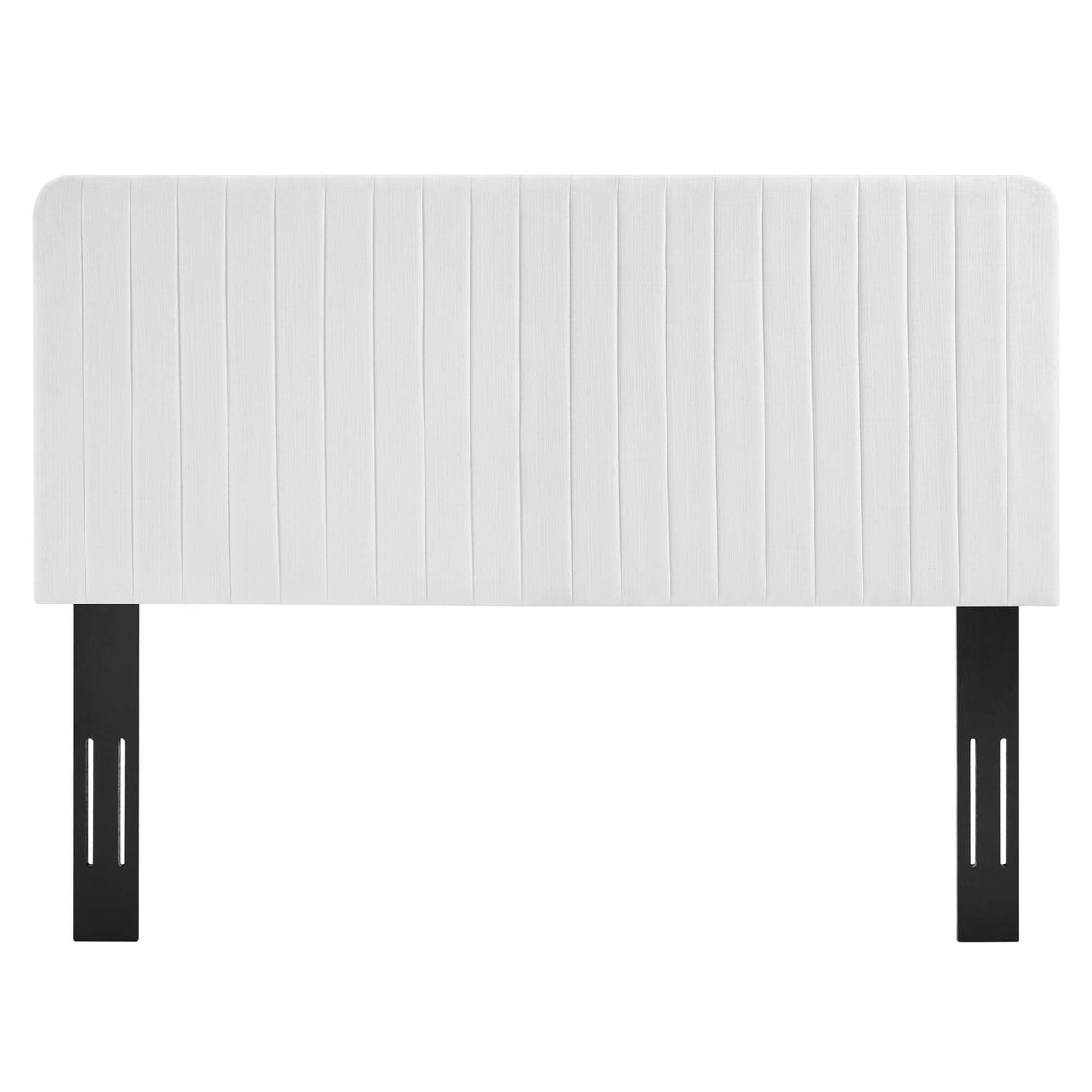 Milenna Channel Tufted Upholstered Fabric Full/Queen Headboard