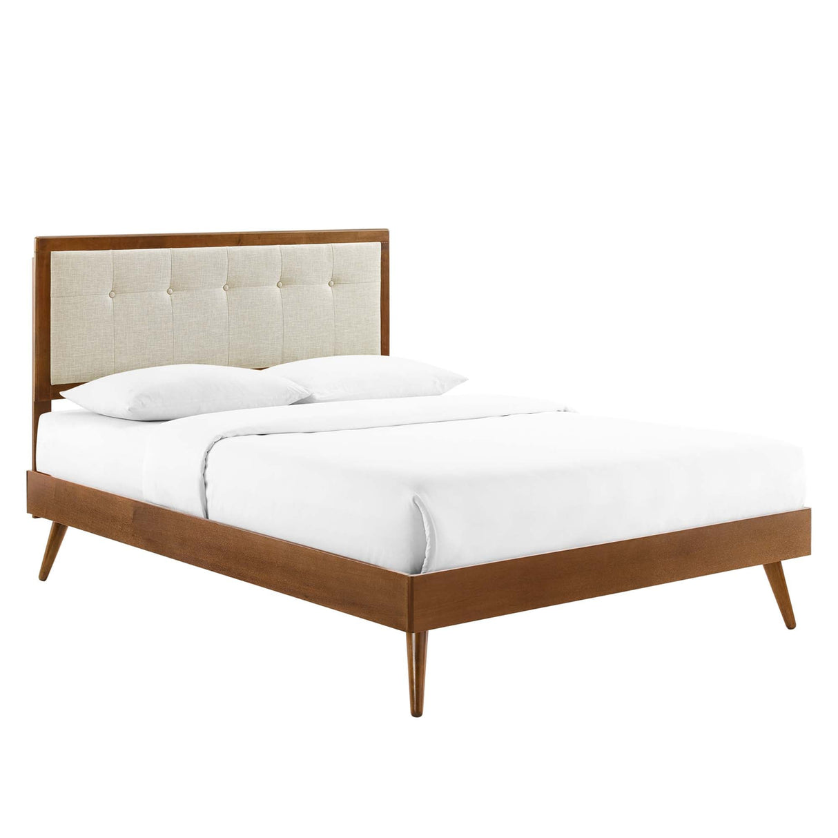 Willow Wood King Platform Bed With Splayed Legs by Modway