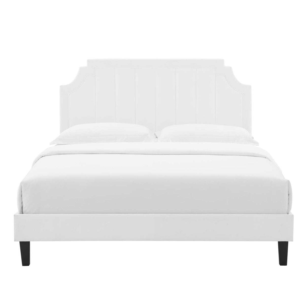 Sienna Performance Velvet Queen Platform Bed by Modway