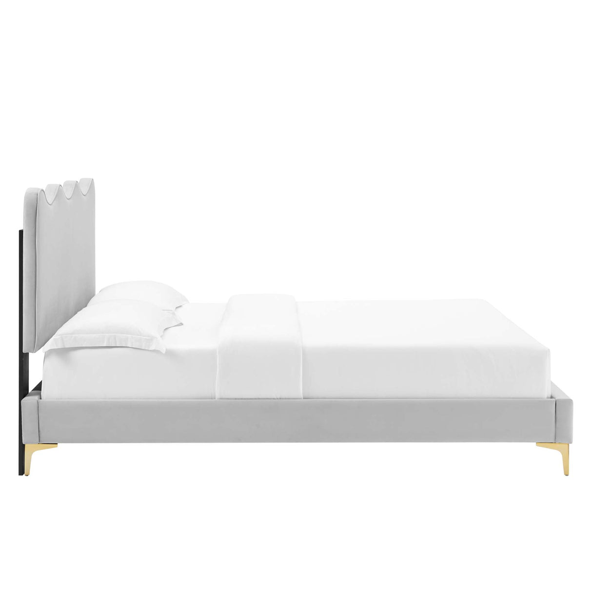 Current Performance Velvet Full Platform Bed by Modway