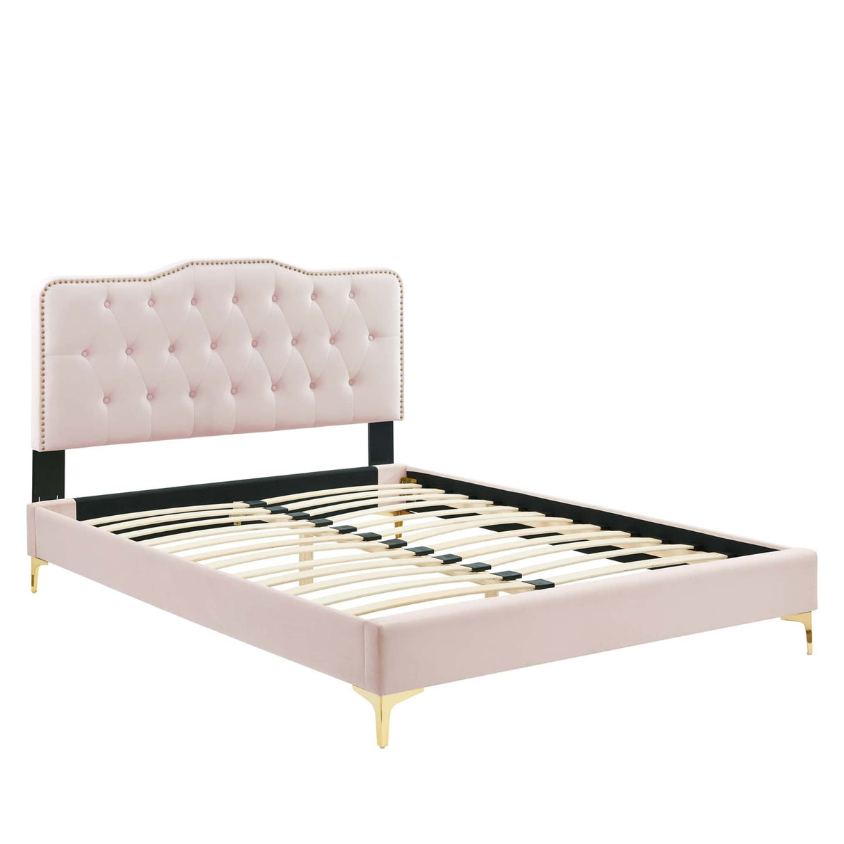 Amber Performance Velvet Queen Platform Bed by Modway