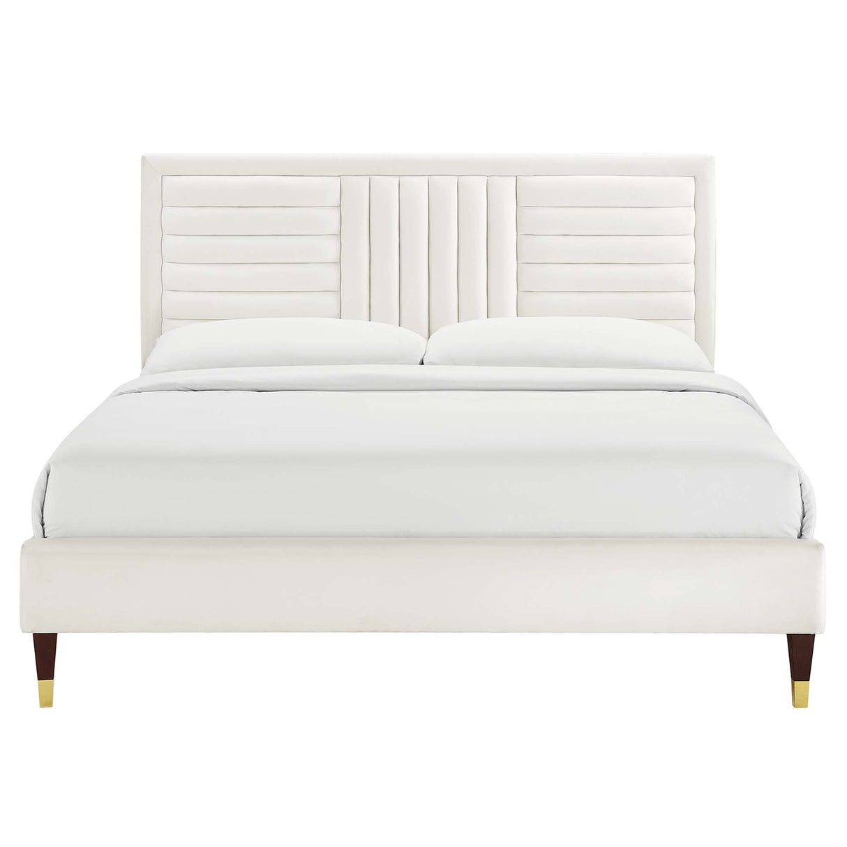 Sofia Channel Tufted Performance Velvet Queen Platform Bed by Modway