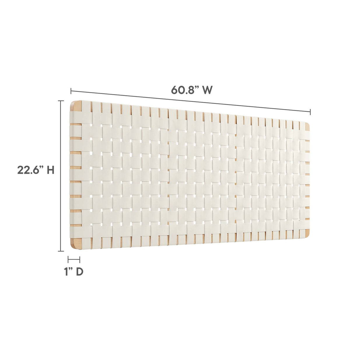 Sparta Vegan Leather Weave Queen Headboard by Modway