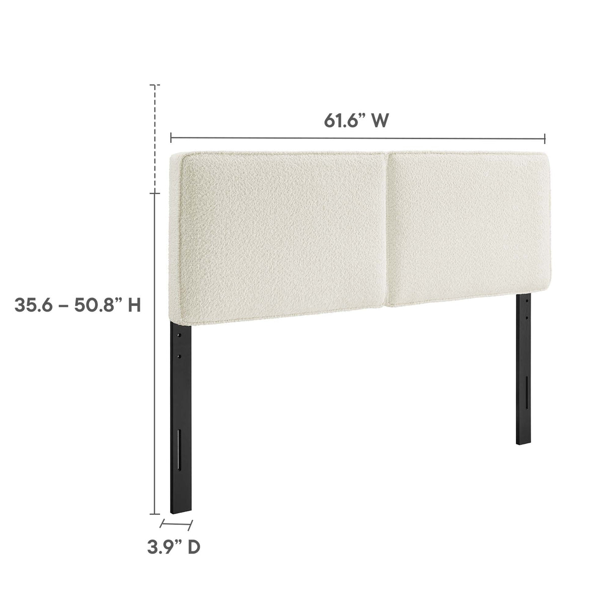 Lindee Boucle Fabric Queen Headboard by Modway