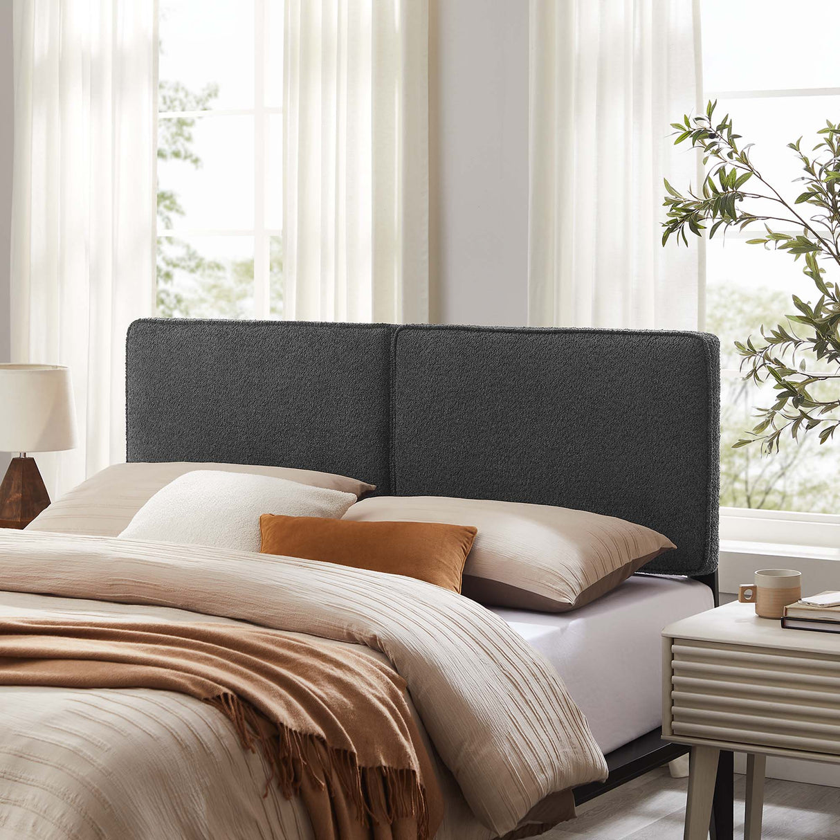Lindee Boucle Fabric Queen Headboard by Modway