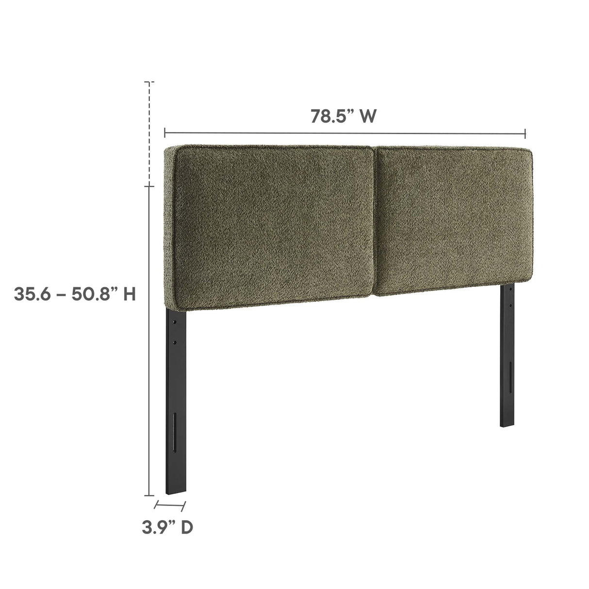 Lindee Boucle Fabric King Headboard by Modway