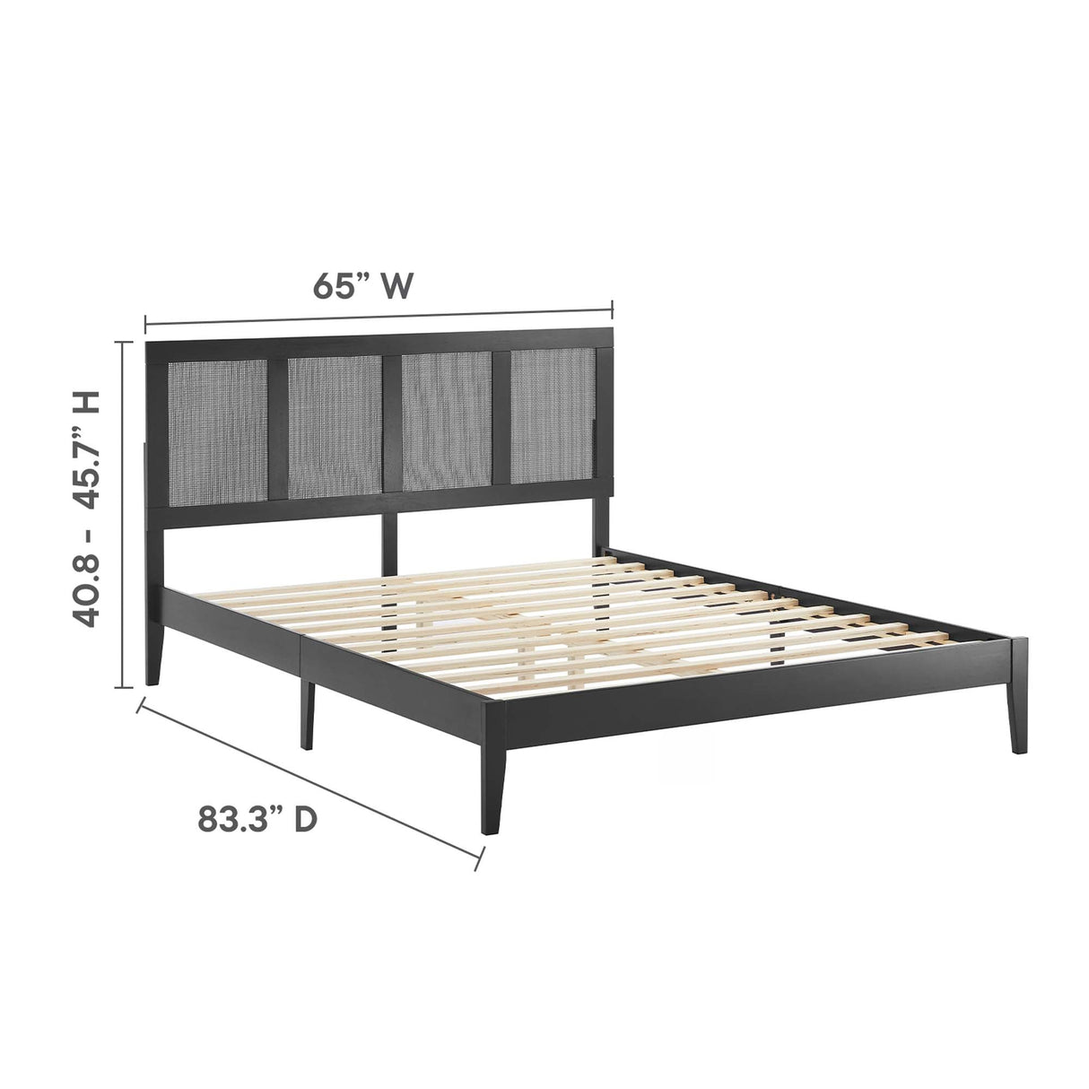 Sirocco Rattan and Wood Queen Platform Bed by Modway