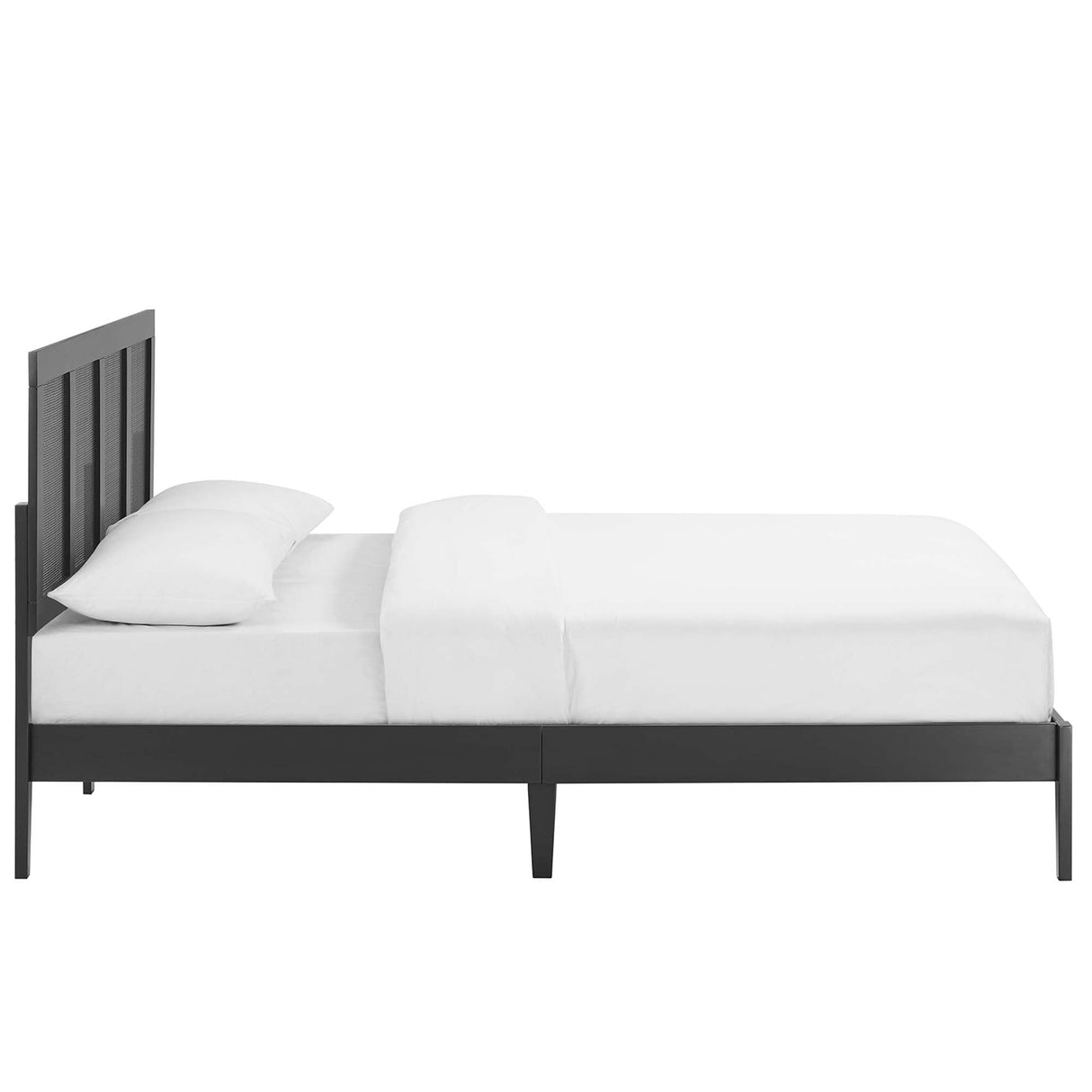 Sirocco Rattan and Wood King Platform Bed by Modway