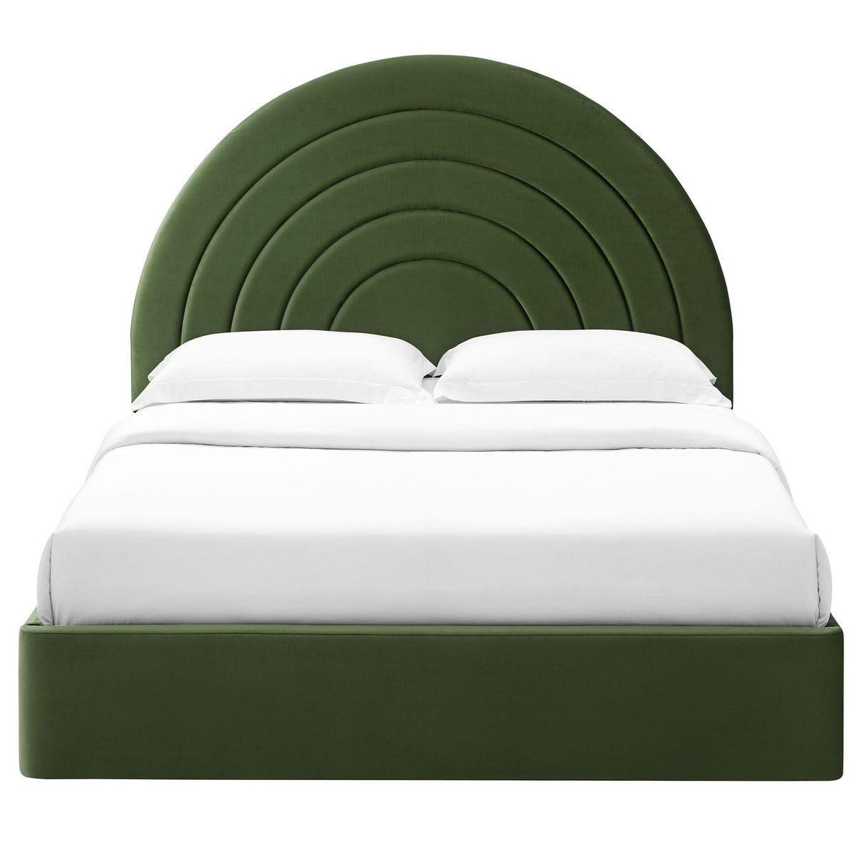 Solana Arched Performance Velvet Full Platform Bed