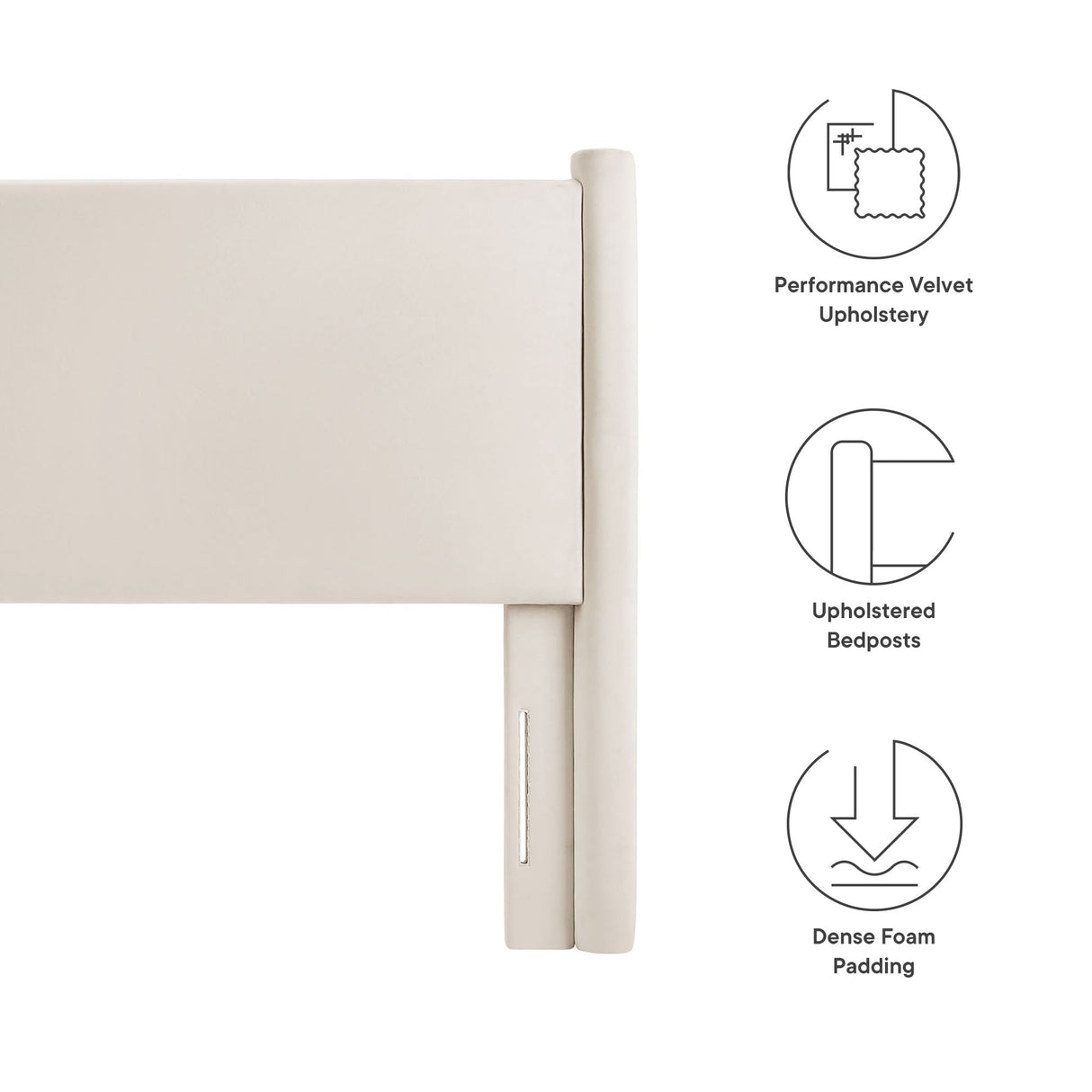 Rael Performance Velvet Full Headboard by Modway