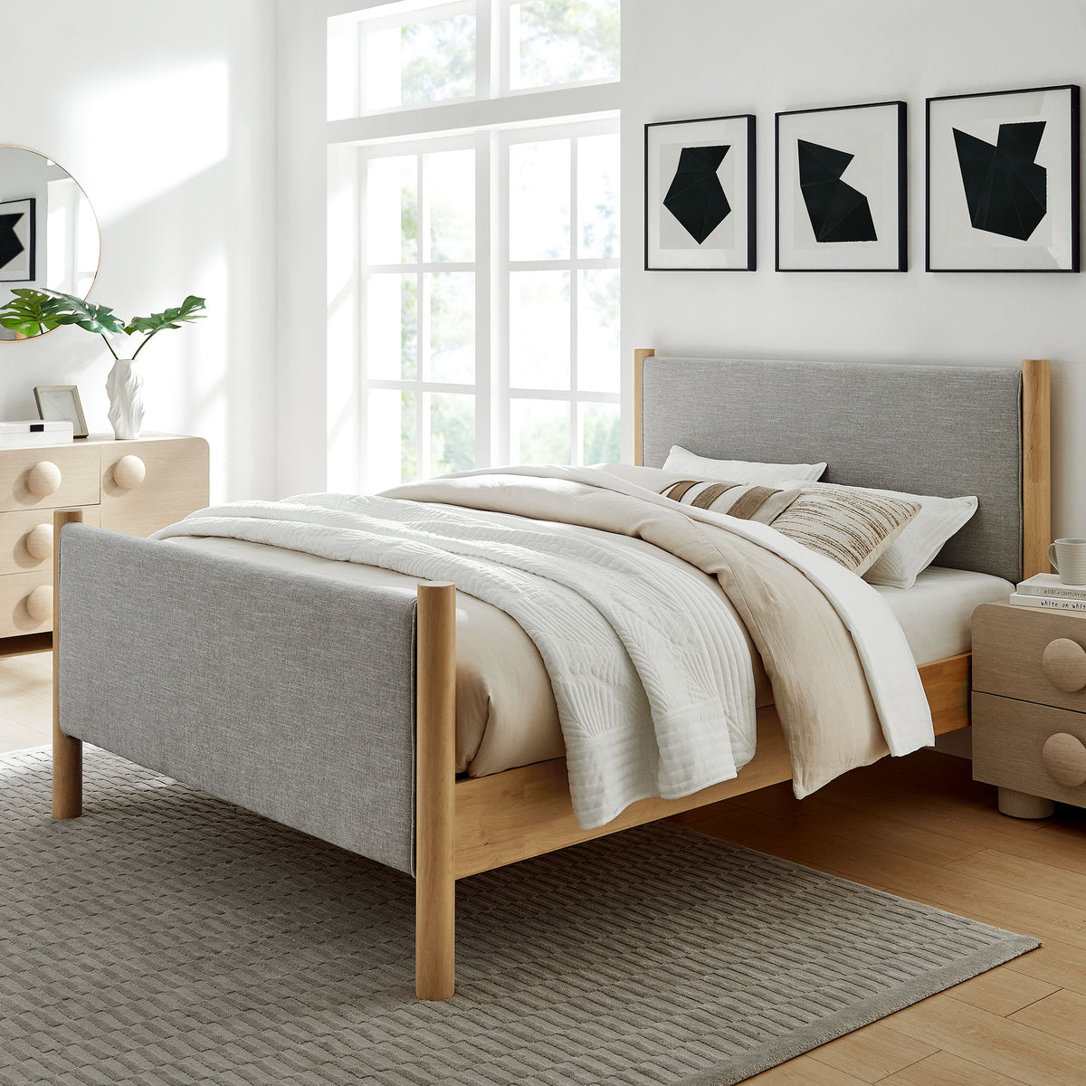 Maven Full Size Fabric Upholstered Platform Bed by Modway