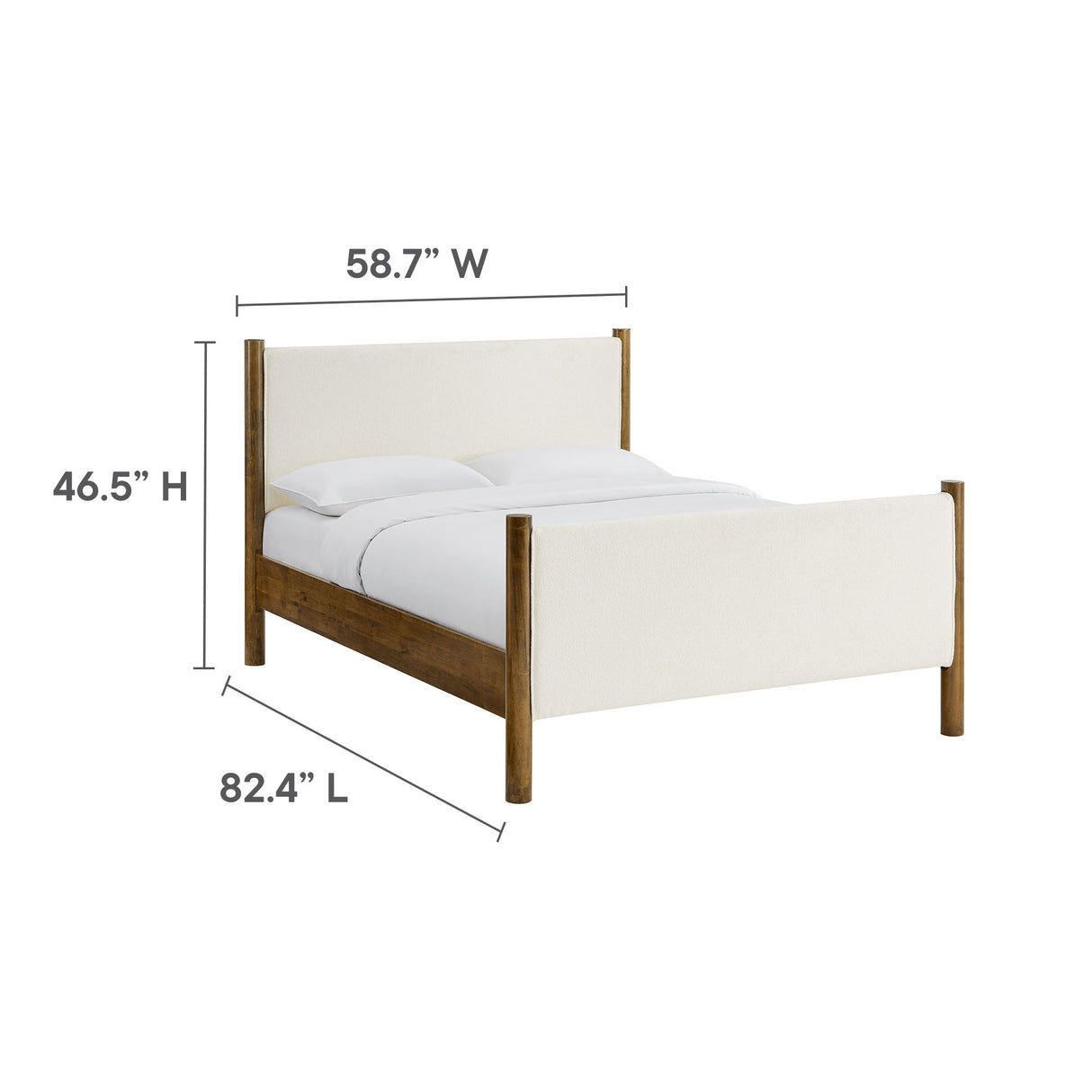 Maven Full Size Boucle Upholstered Platform Bed by Modway