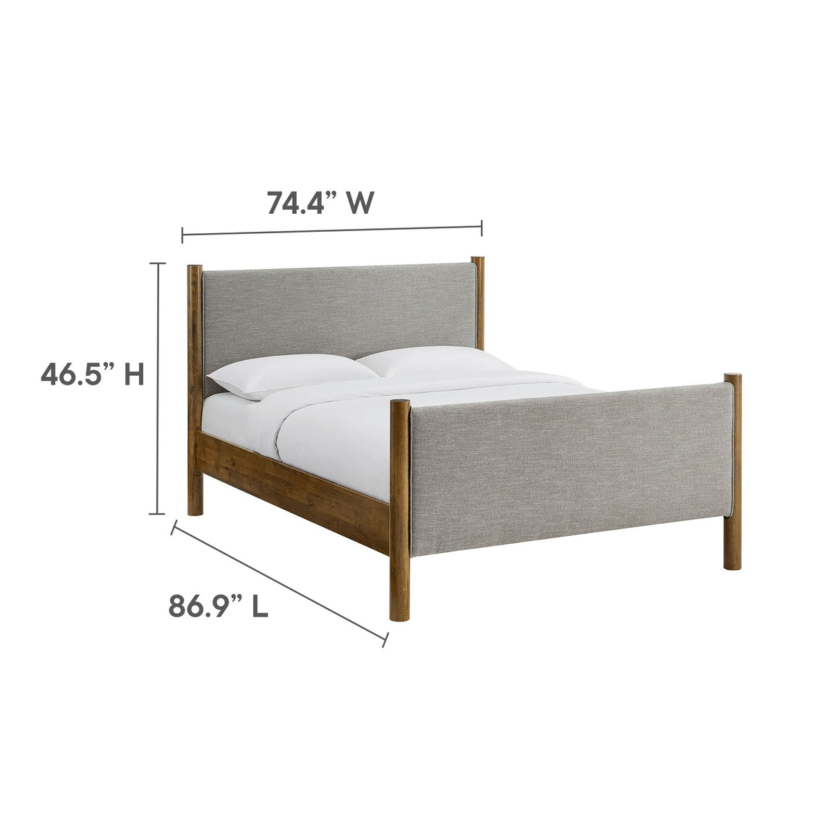Maven King Size Fabric Upholstered Platform Bed by Modway