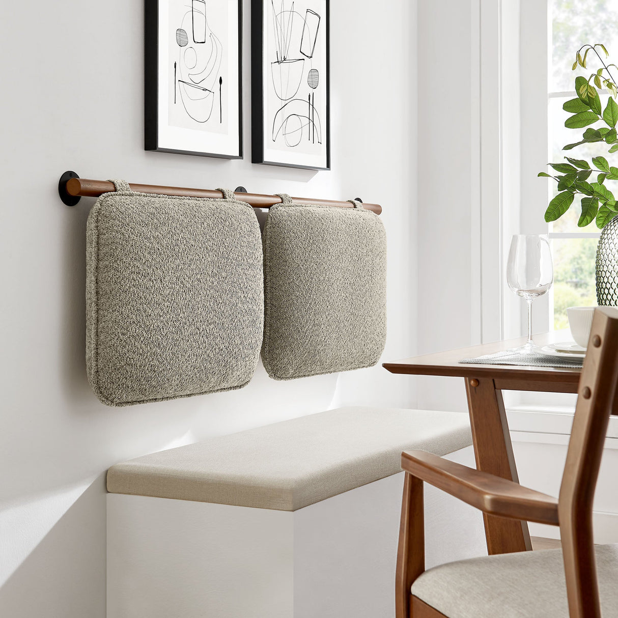 Anela Wall-Mounted Chenille Upholstered Queen Headboard by Modway