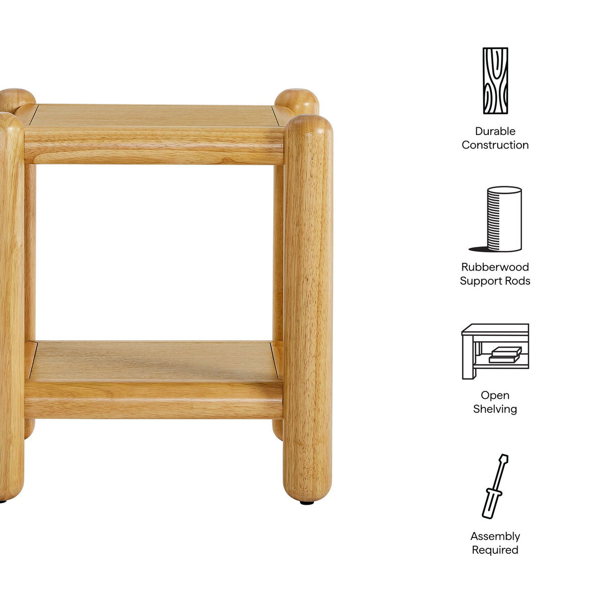 Arcus Rectangular 2-Tier Side Table by Modway