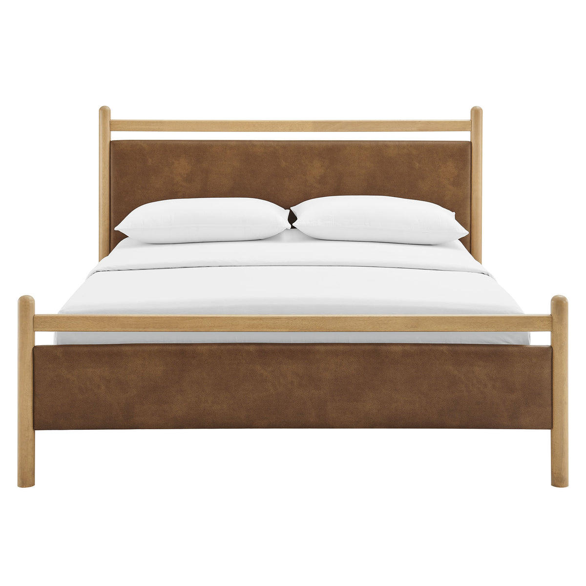 Ginny Queen Size Vegan Leather Platform Bed Frame by Modway