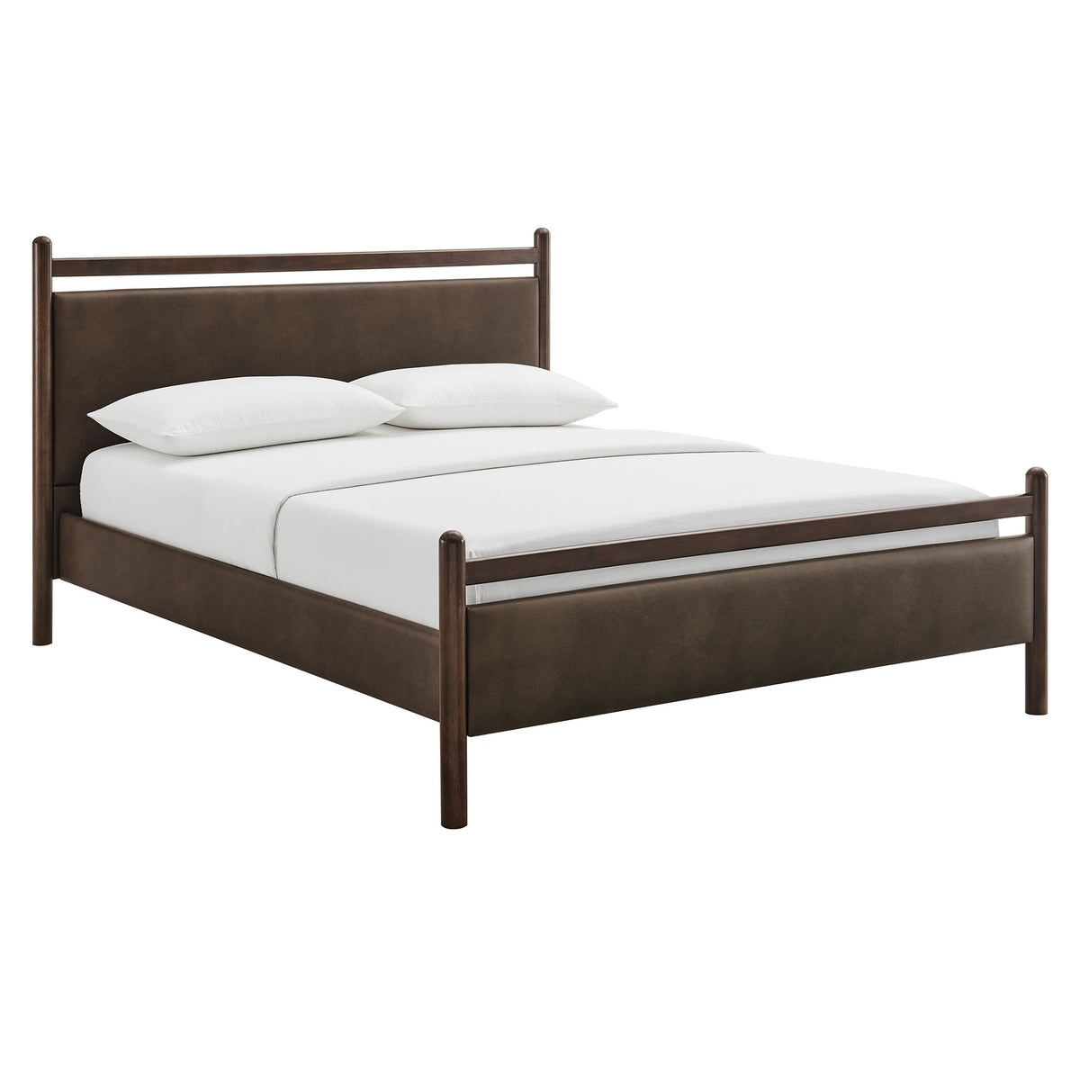 Ginny Queen Size Vegan Leather Platform Bed Frame by Modway